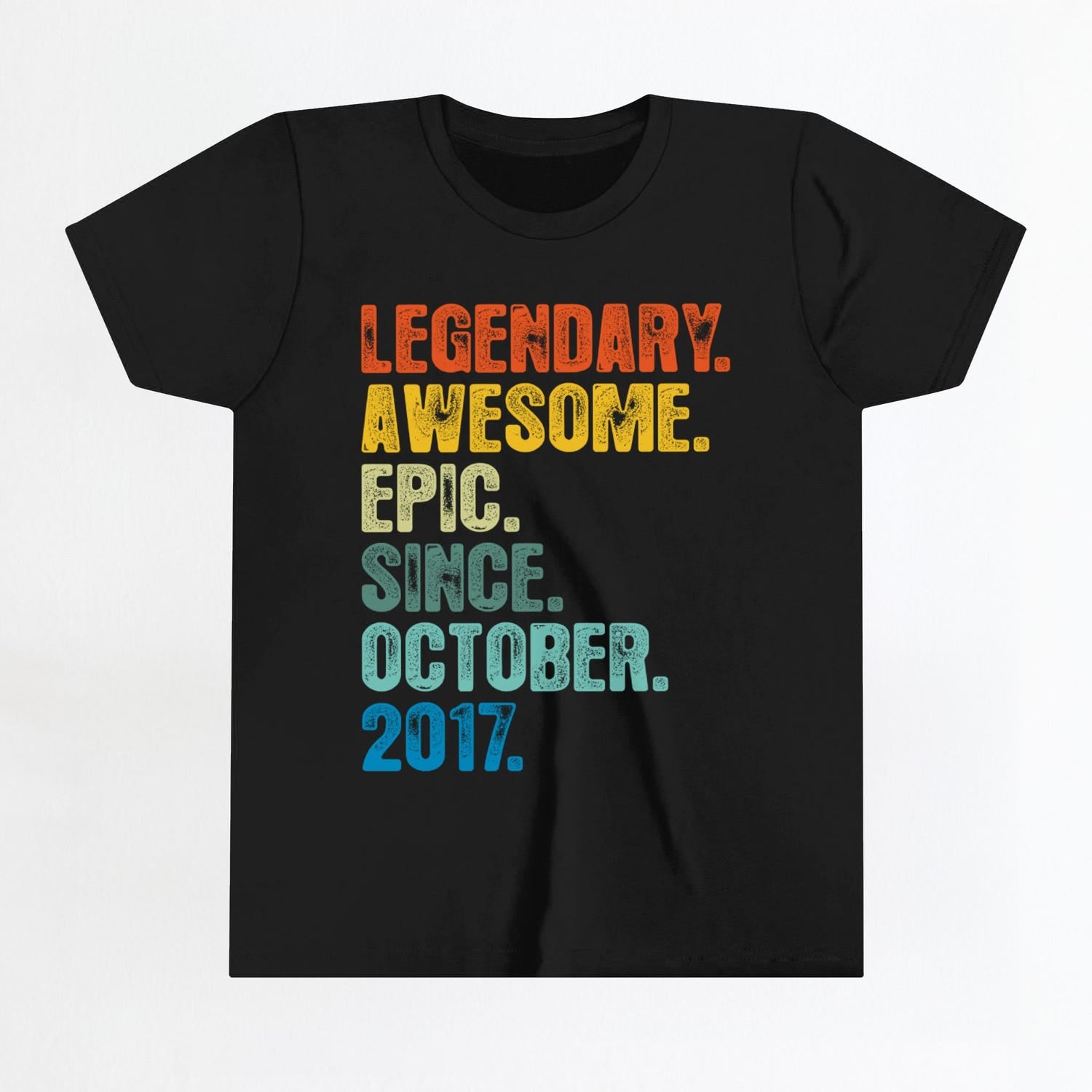 8th Birthday shirt, hoodie For Youth, Legendary Awesome Epic Since October 2017 Shirt, Vintage T Shirt, Born In 2017 TShirt