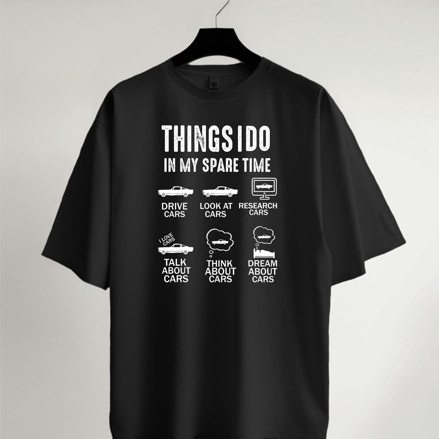 Car Lover T-Shirt, Things I Do In My Spare Time Funny Gift, Unisex Car Enthusiast Tee