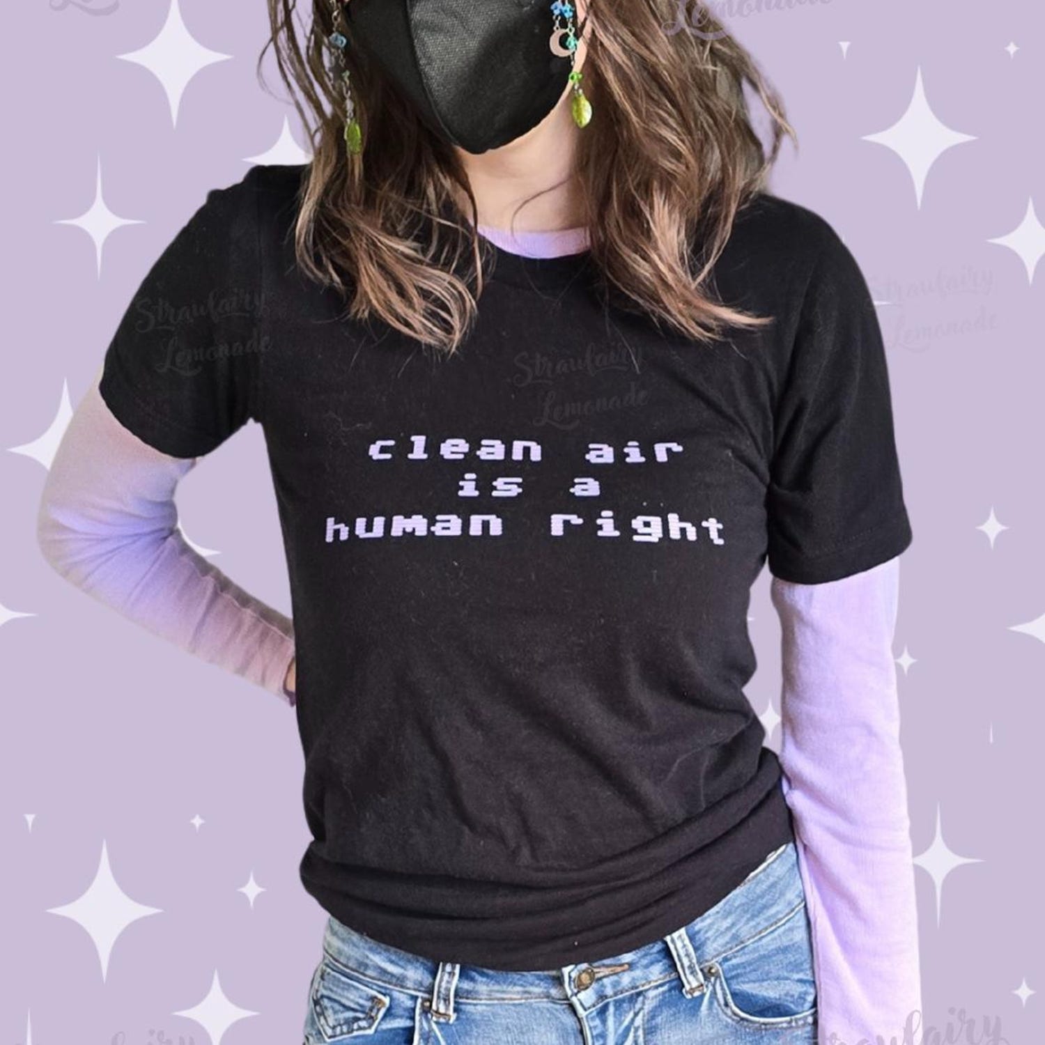 Clean Air is a Human Right T shirt - covid conscious activism - public health advocacy