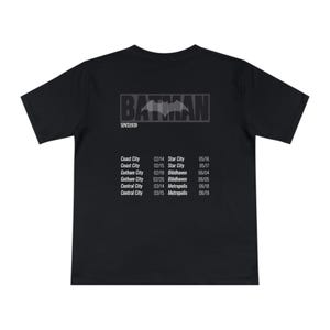 Batman Band Tshirt, Superhero Graphic Tee, Music Lover Top, Unisex Jersey Shirt, Cool Tee Gift