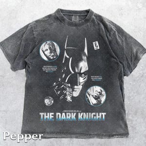 Comfort Colors® 1717 Vintage The Dark Knight 2008 T-Shirt, Christian Bale, Christoper Nolan, Joker Gift for Movie Lovers