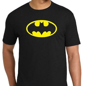 Batman Logo Black T- Shirt Crew Neck Short Sleeve High-Quality Tee Halloween