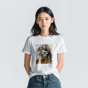 Dark Knight Watercolor Ink Wash Art Unisex Softstyle T-Shirt | Gritty Superhero Graphic Tee | Comic Book Fan Gift | Pop Culture Apparel