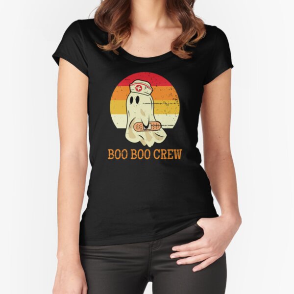 Halloween Nurse Ghost - Boo Boo Crew Fitted Scoop T-Shirt for Sale by EstelleStar