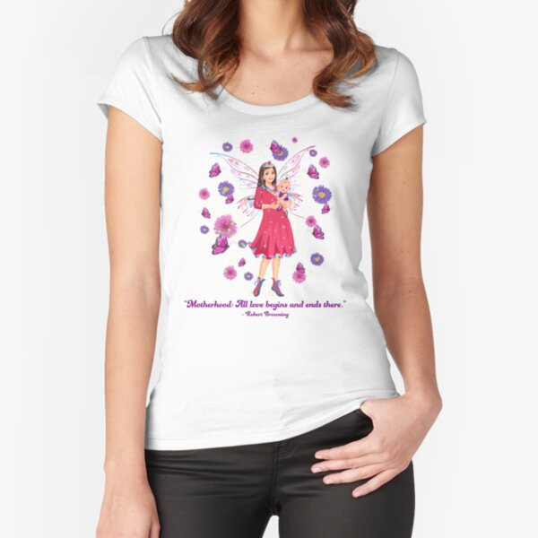 Mariane the Mother’s Day Fairy with Daisies™ Fitted Scoop T-Shirt for Sale by TeelieTurner
