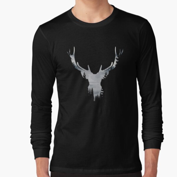 Deer Winter Forest Long Sleeve T-Shirt for Sale by teebytes