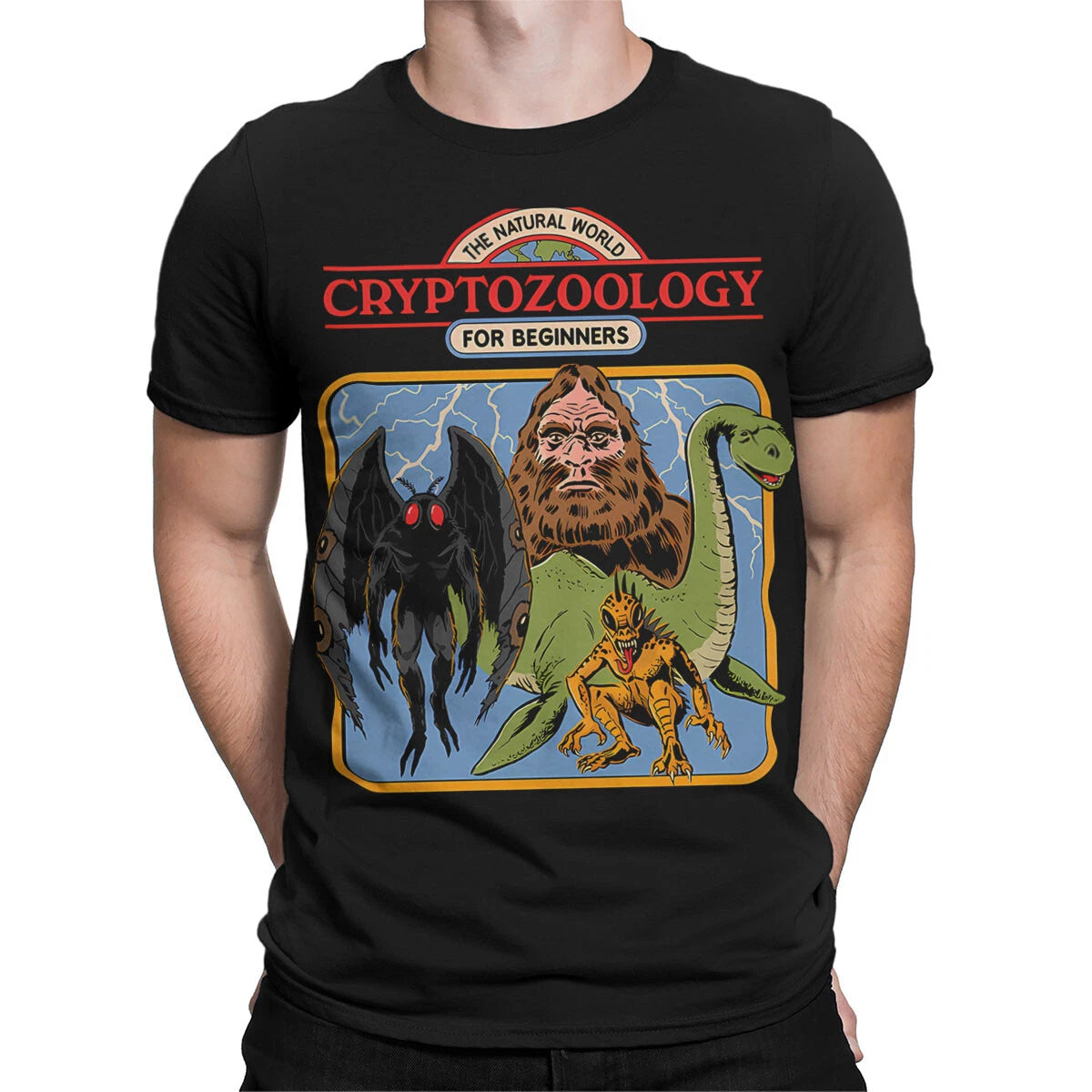Cryptozoology For Beginners 80s T-shirt For Mythical Creature Fans #sr#t433