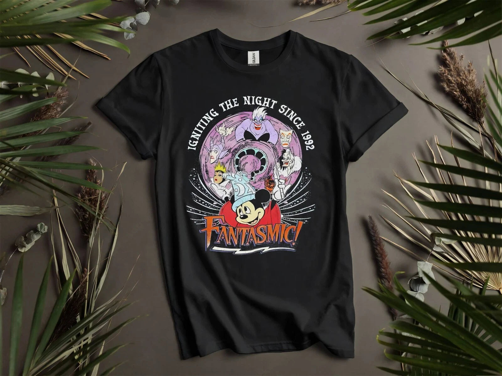 Disney Fantasia Sorcerer Mickey T-shirt T Shirt Men Women Unisex Tshirt K195