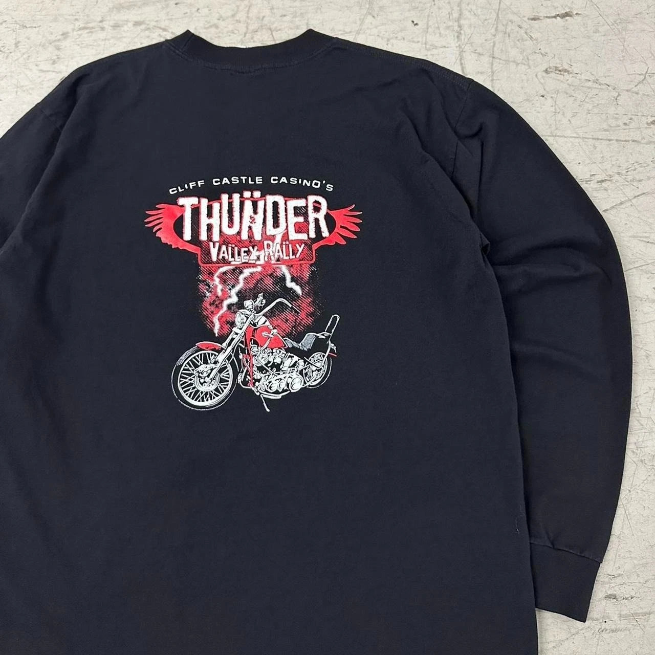 Y2k Motorcycle Thunder T-shirt