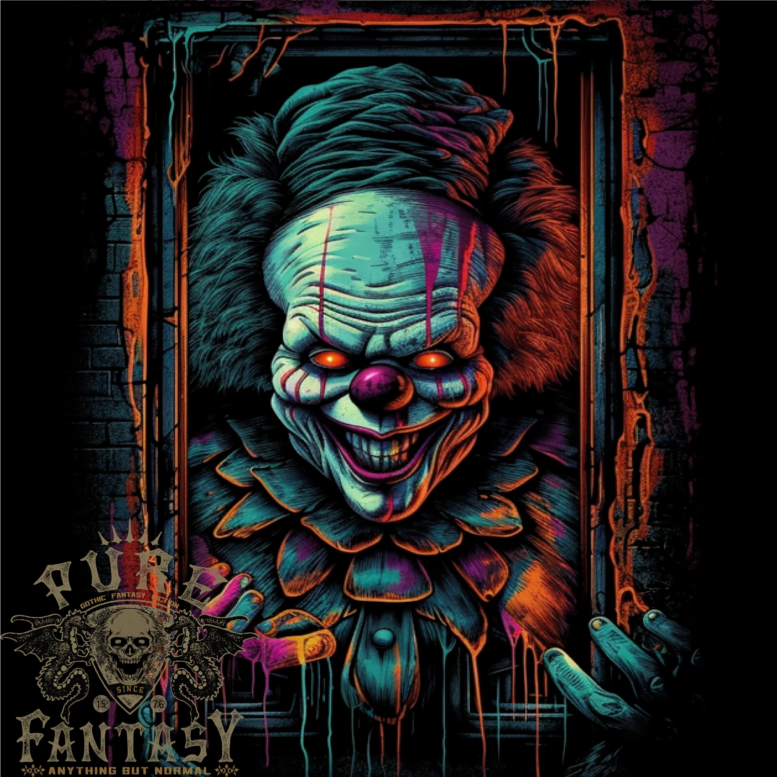 Dark Evil Clown Halloween Mens Light Cotton T-shirt
