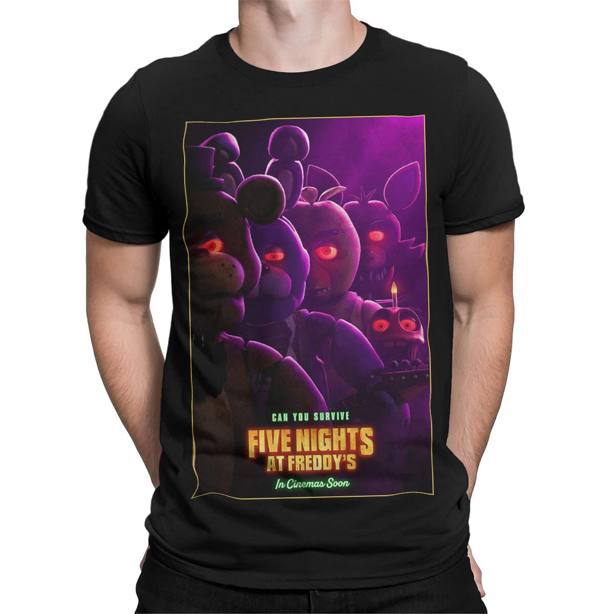 Can You Survive Five Nights At Freddys Movie Horror Mens T-shirt Womens Tee