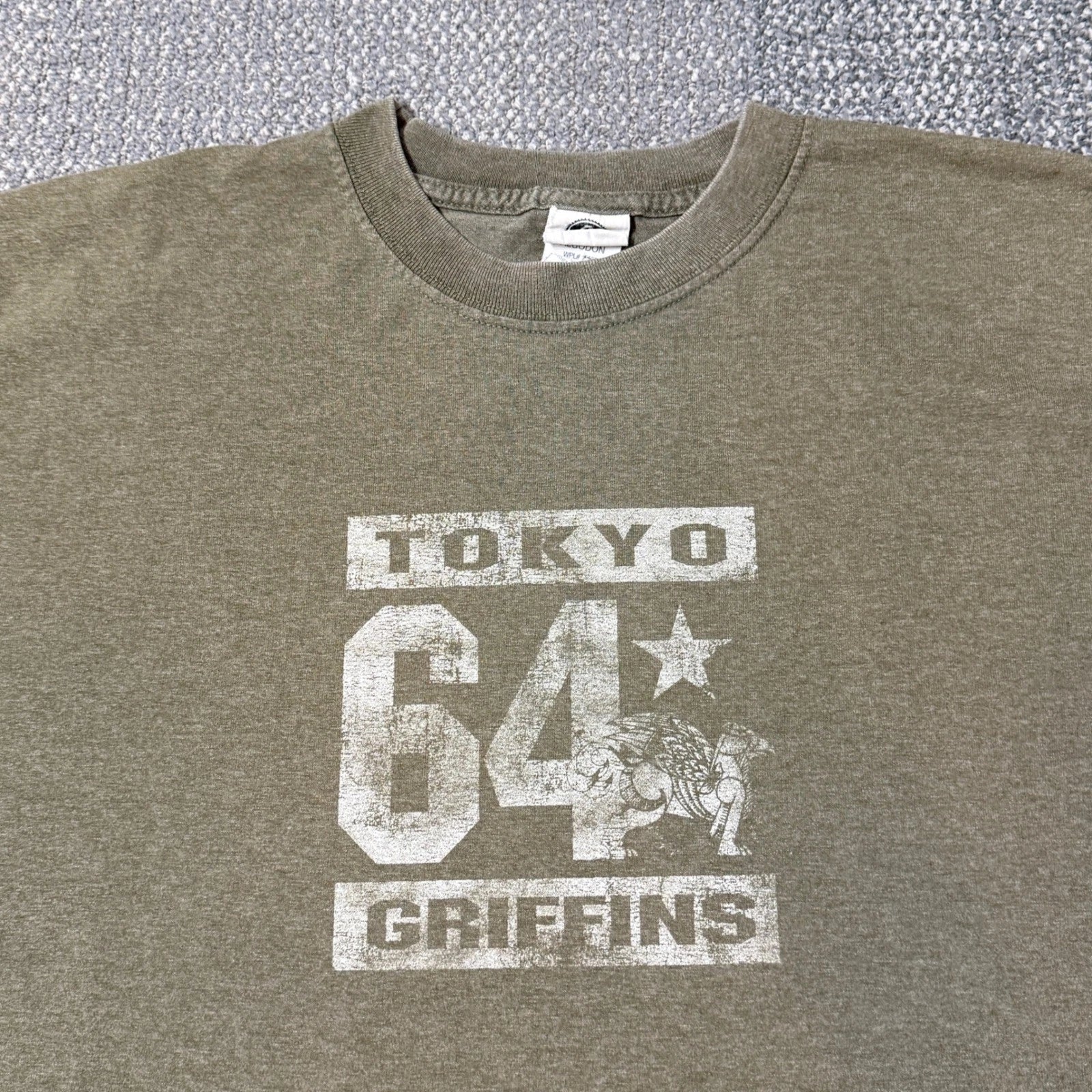Vintage Tokyo Griffins 64 Star Graphic T-shirt Mens Xl Green Y2k Grunge