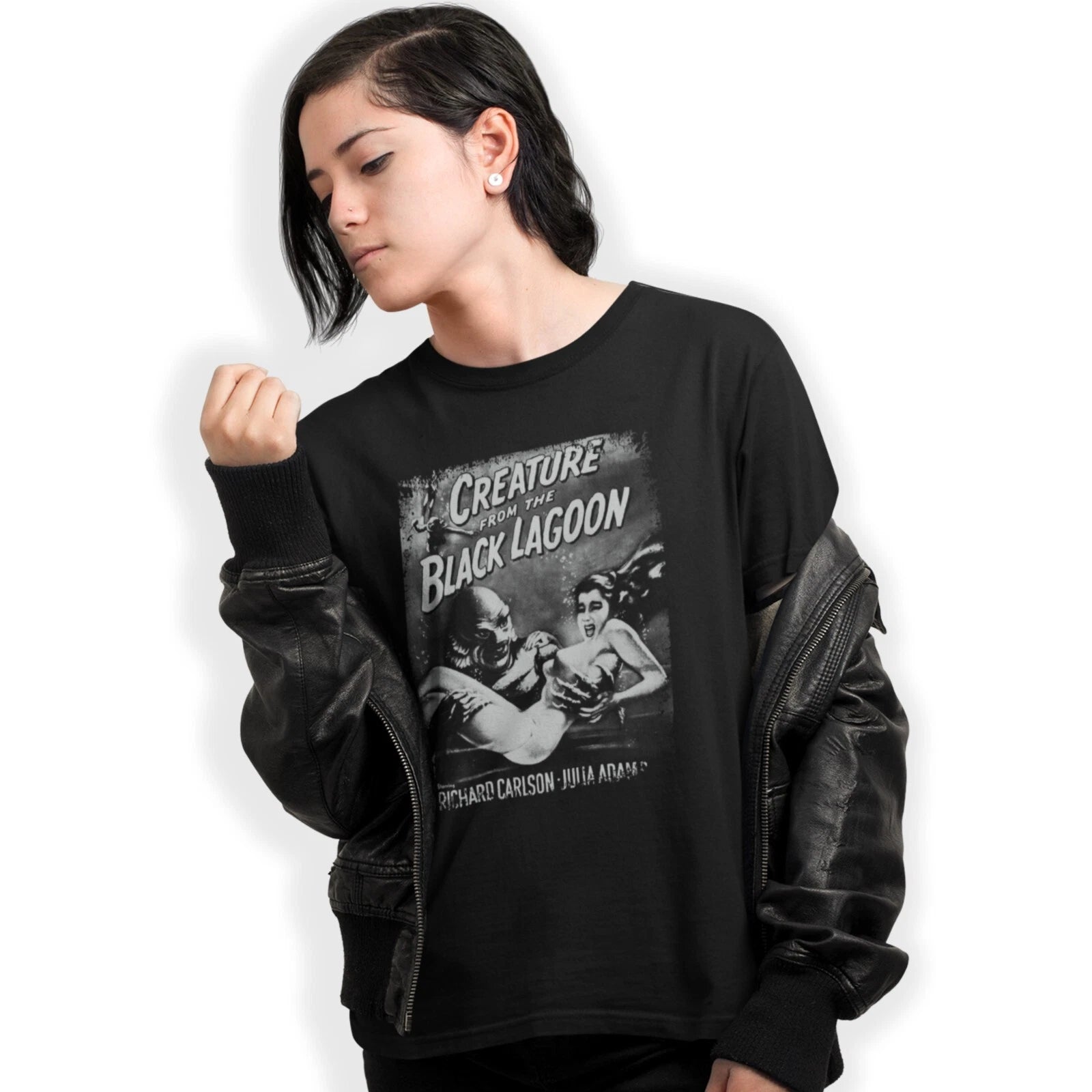 Creature From The Black Lagoon Movie Poster (1954) Film T-shirt Halloween Gift