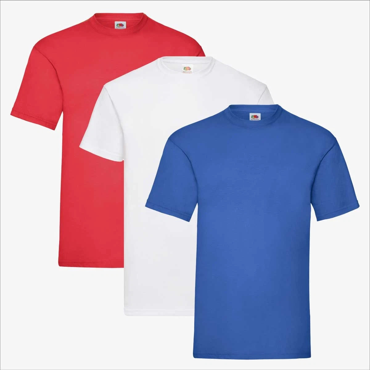 3 Pack Mens Fruit Of The Loom T-shirts 61036 - Bright Contrast &amp; Themed Mix