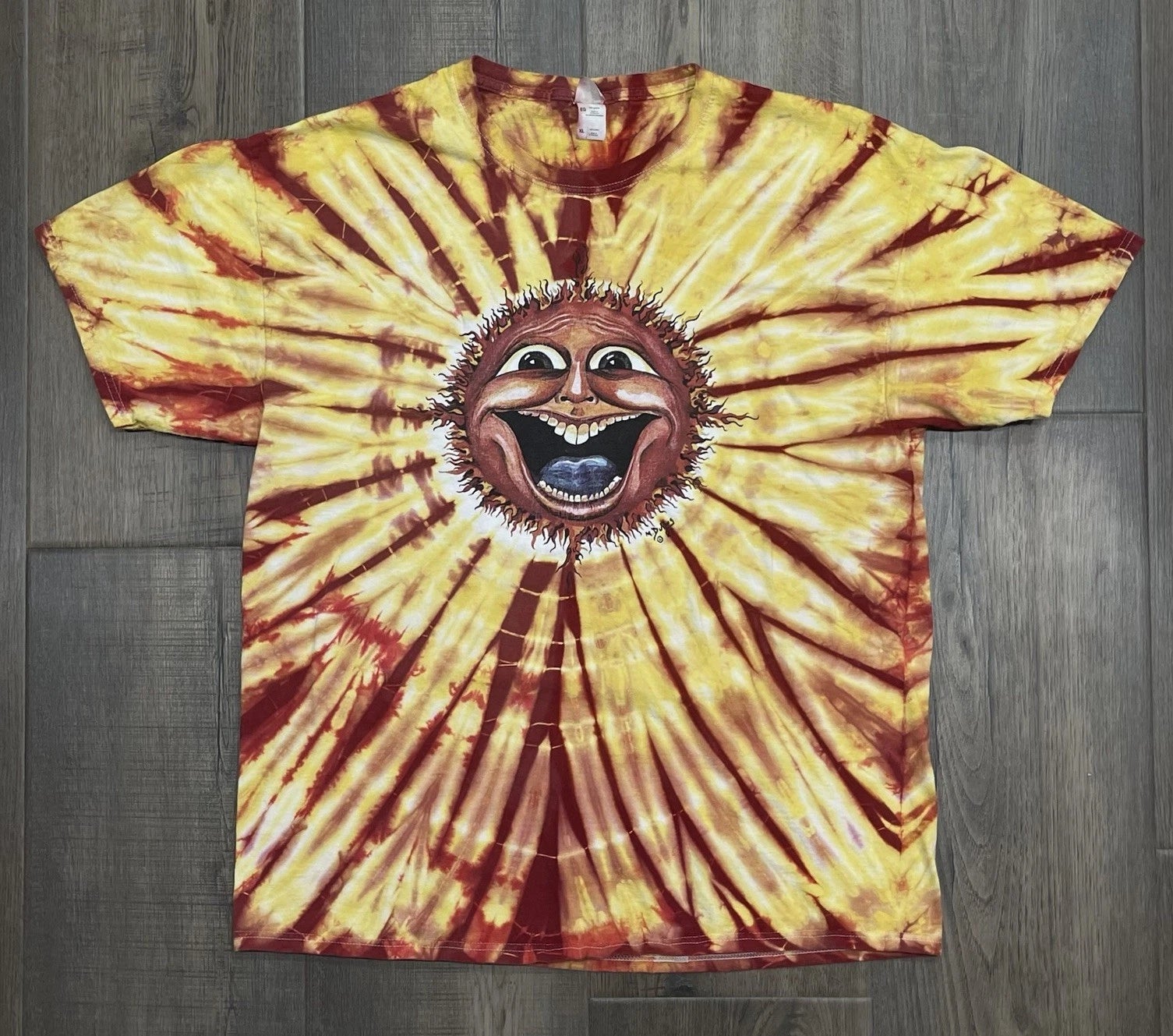 Y2k Vintage Mike Dubois Grateful Dead Sun Mayan Calendar T Shirt Tie Dye Mens Xl