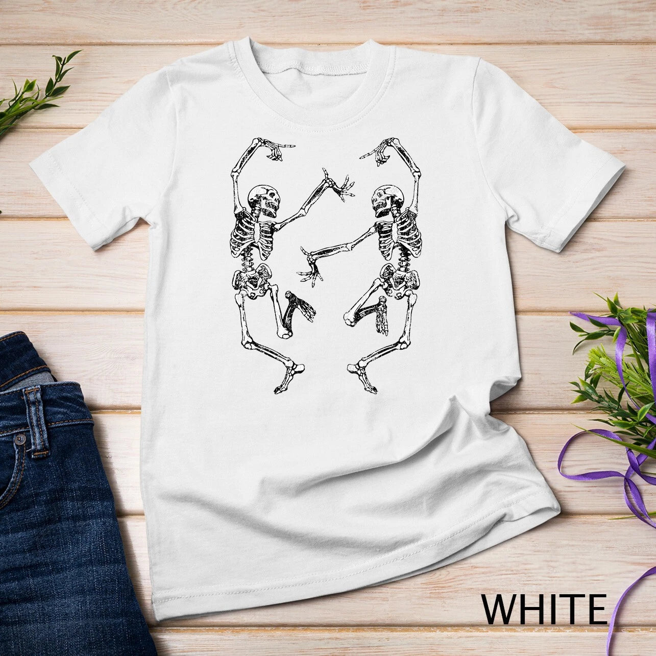 Dance Of Death Macabre Skeleton Tshirt Skull Halloween 2024 Unisex T-shirt