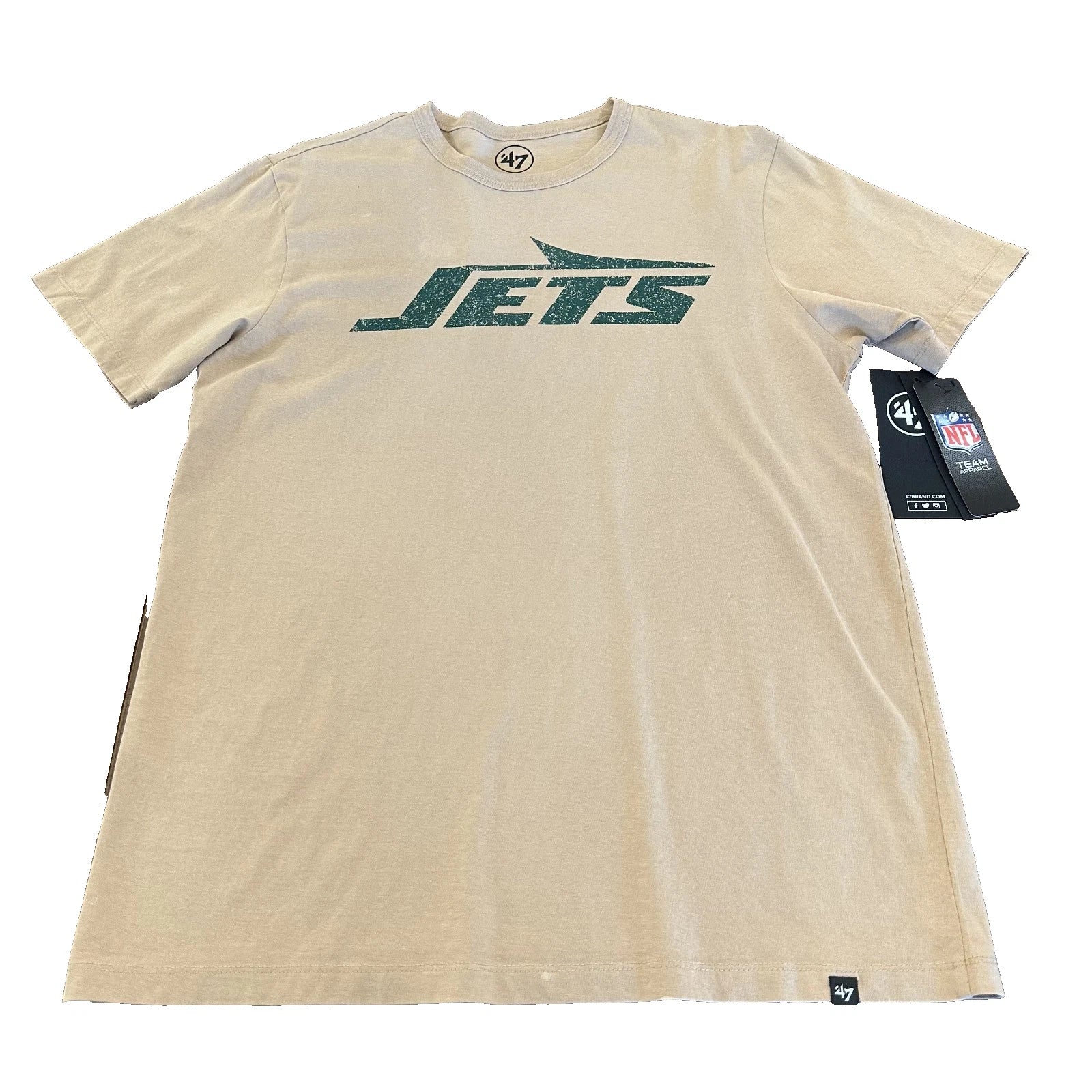 47 Brand New York Jets Dusted Khaki Shirt Size Mens Medium Nwt Read Description | Trendy Graphic Tee | Casual Unisex T-shirt