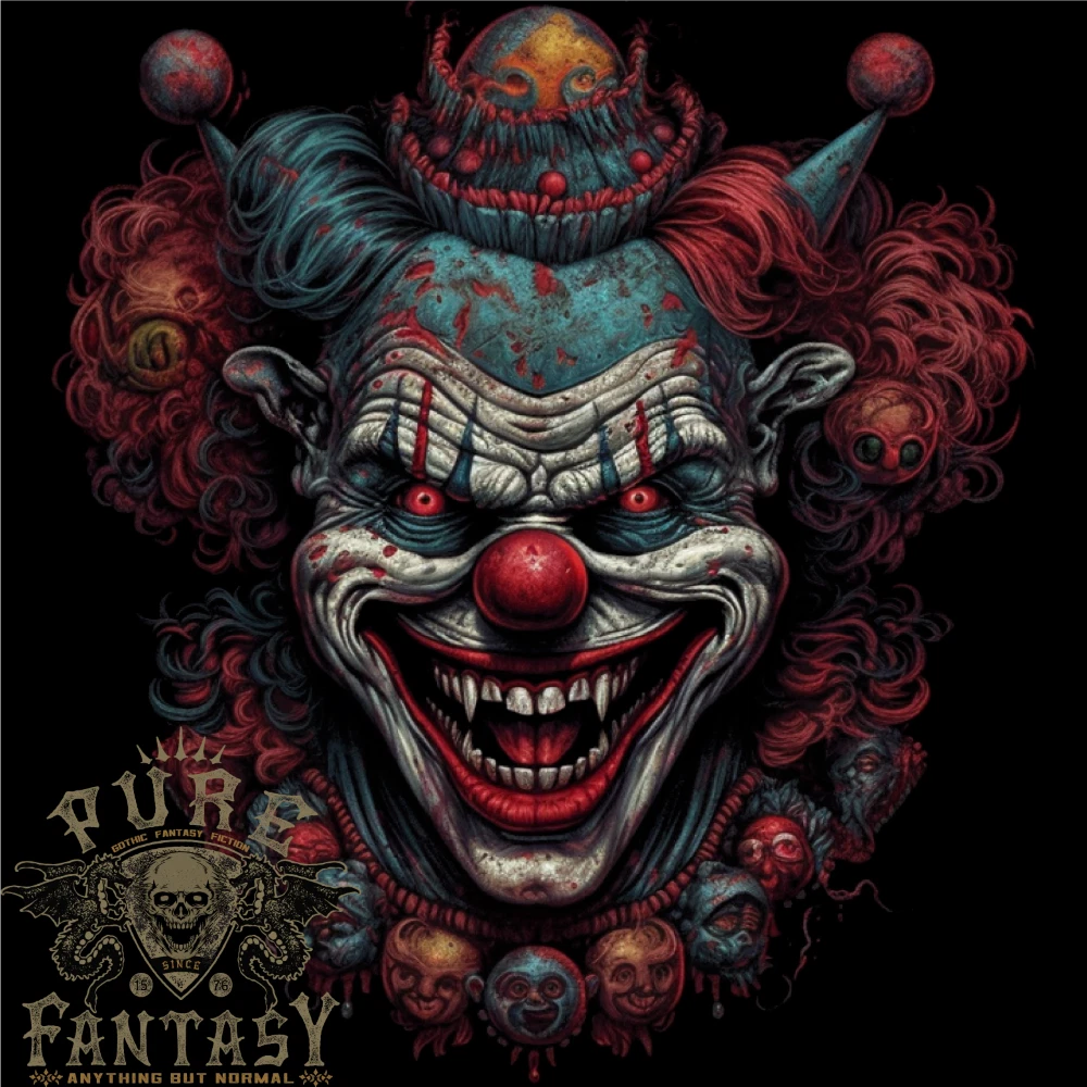An Evil Clown Halloween Horror Vampire Mens Light Cotton T-shirt