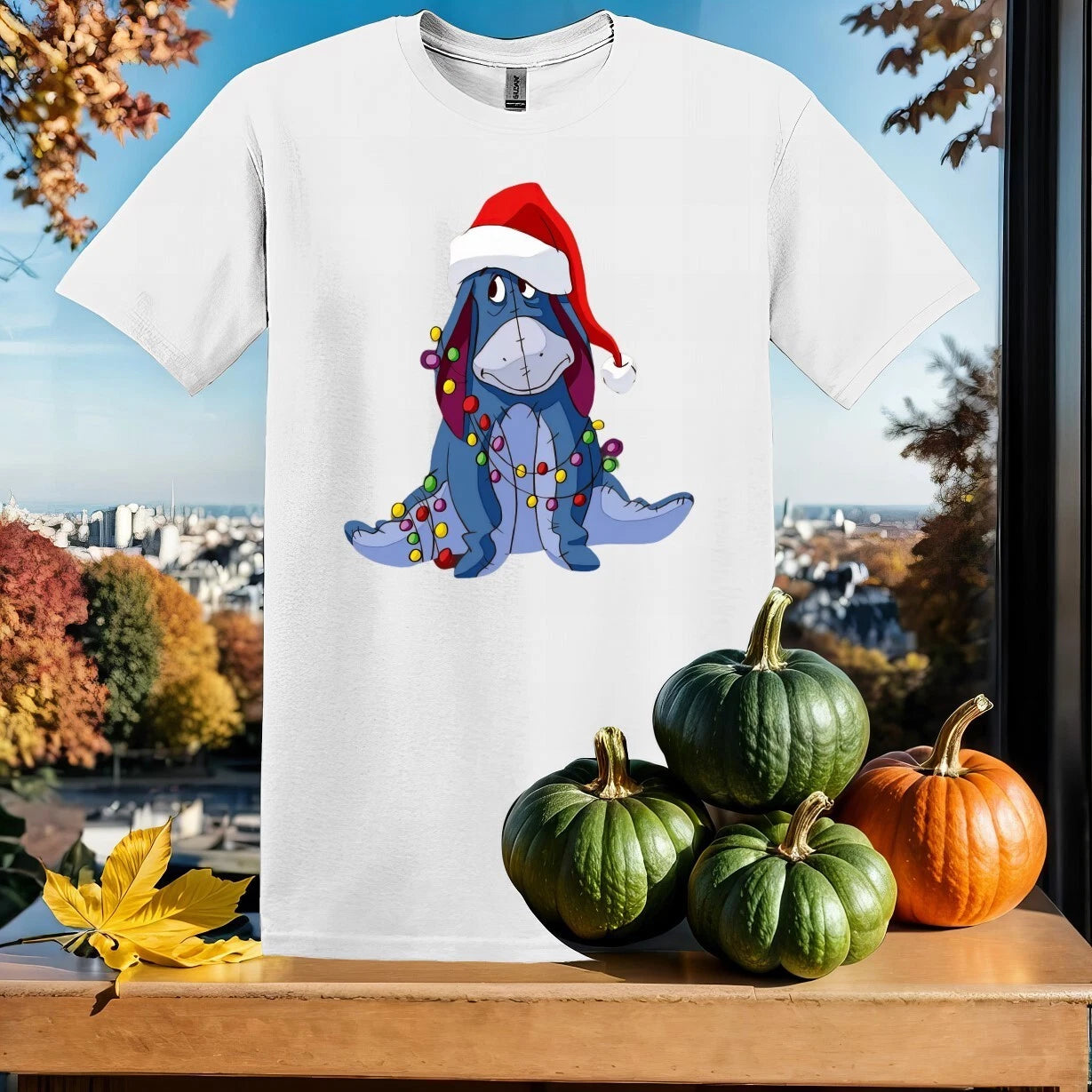Cute Eeyore Christmas Light T-shirt T Shirt Men Women Unisex Tshirt Sy57