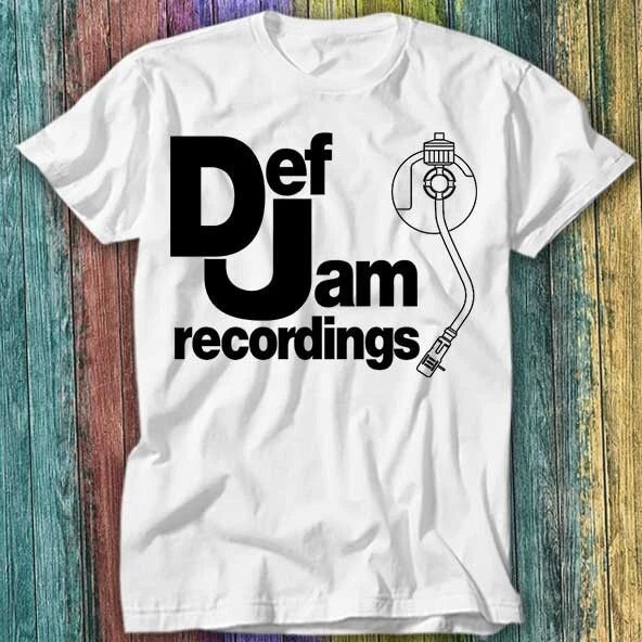 Def Jam Recordings Dj Music Turntable Vinyl T Shirt Top Tee 353