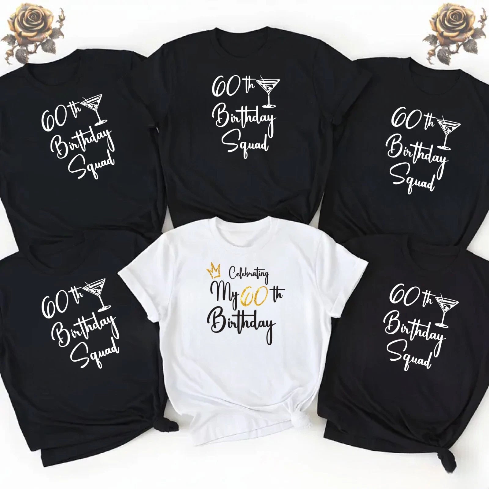Custom 60th Birthday Squad T Shirt,bithday Gift ,birthday Girl,birthday Gold