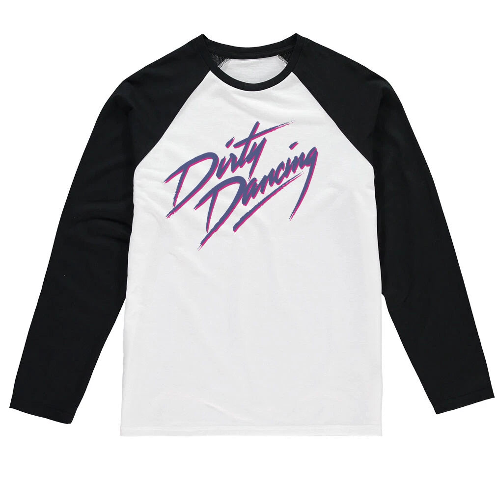 Dirty Dancing Logo Inspired Dance Retro Love Movie Long Sleeve Baseball T- Shirt