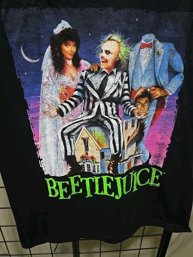 Beetlejuice T-shirt Black Mens Medium New Movie
