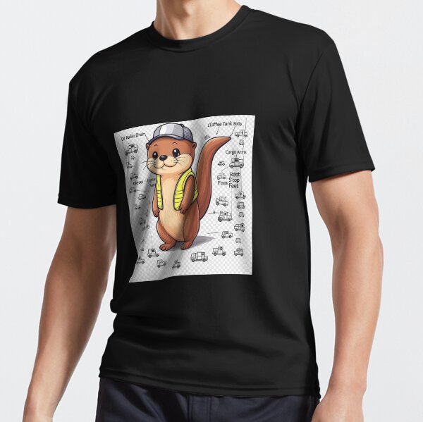 "Coffee, Diesel and Otters – Trucker Fuel" Active T-Shirt for Sale by SHOPSOUS23