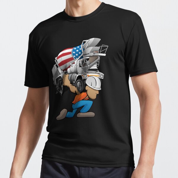 "Cement Truck Mixer Cartoon" Active T-Shirt for Sale by hobrath