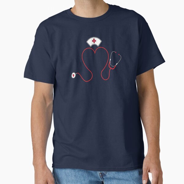 "Nurse valentine day with stethoscope" Classic T-Shirt for Sale by Donutlovers