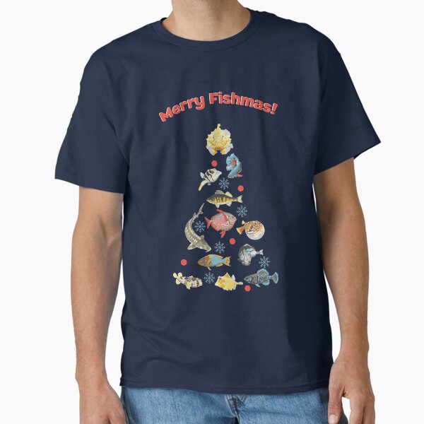 "Merry Fishmas" Classic T-Shirt for Sale by Lampichthys