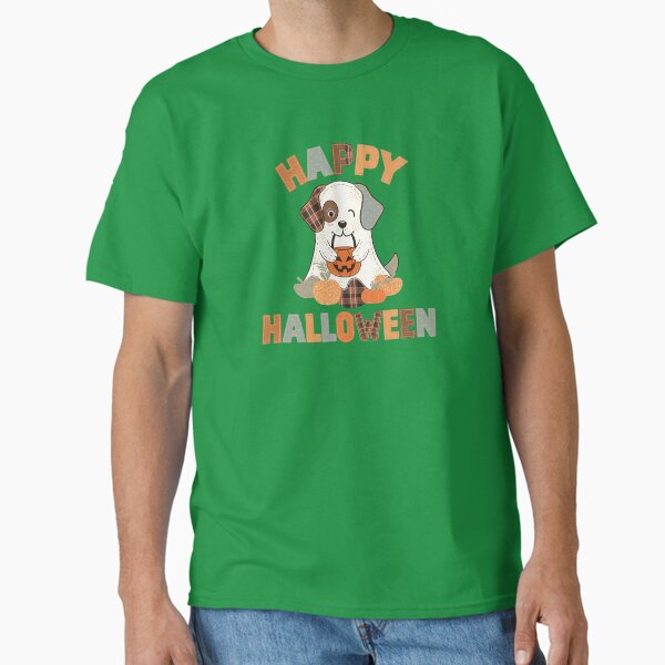 Cute Patchwork Dog – Happy Halloween T-Shirt Classic T-Shirt for Sale by Jacmat123