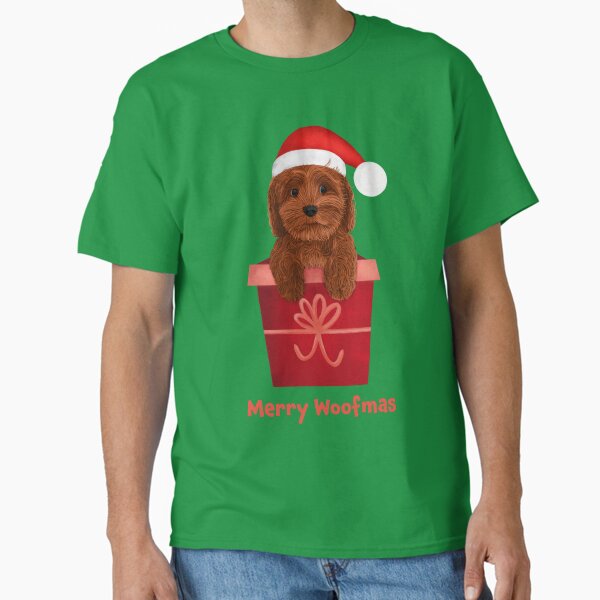 Christmas Red Cockapoo Cavapoo Cavoodle doodle Classic T-Shirt for Sale by laurendemoet