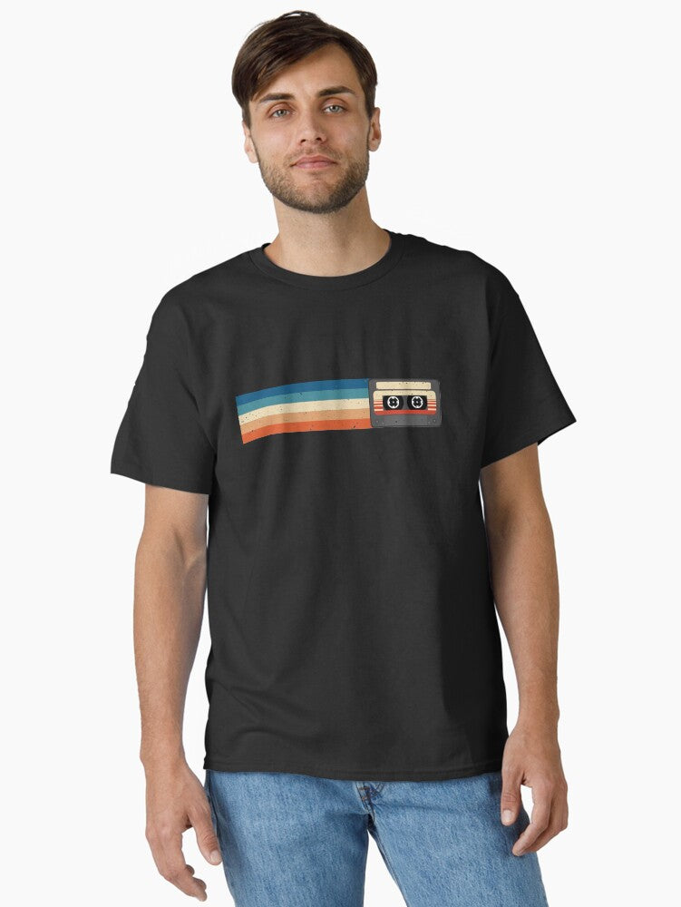 Cassette Vintage Stripe Classic T-Shirt
