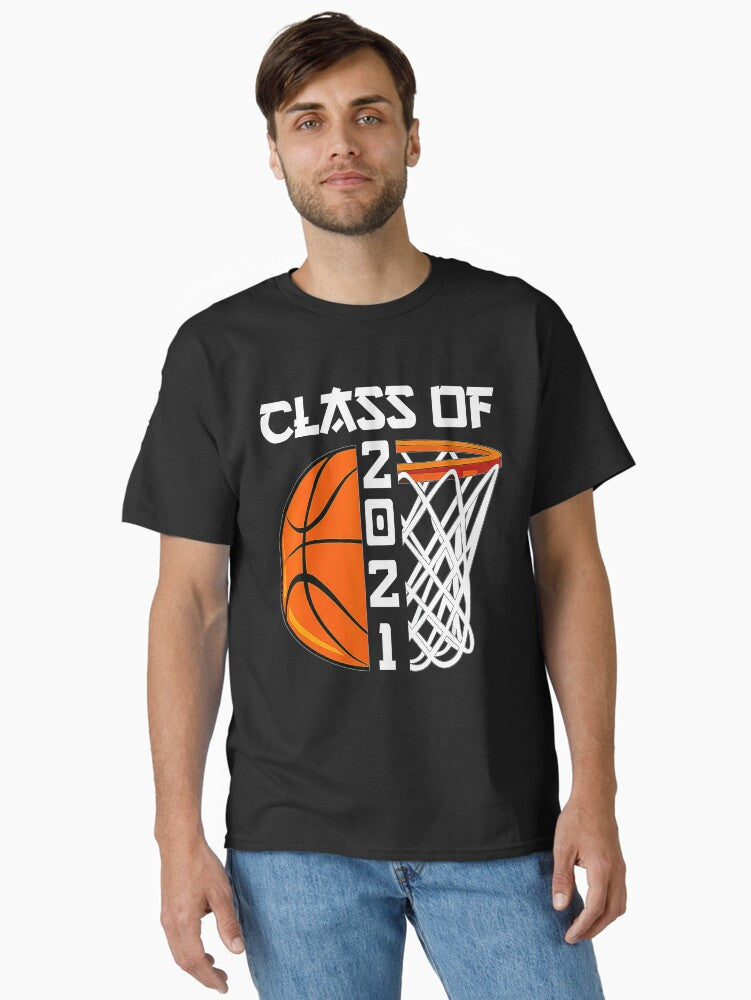 Class Of 2021 Basketball Player Gift Graduation Senior Classic T-shirt | Premium Basketball Jersey | Fan Edition Apparel