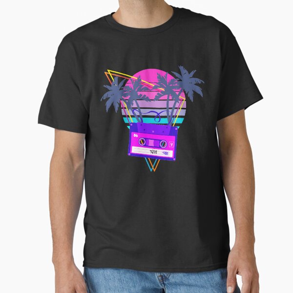 90s Vaporwave Sunset Cassette Tape in Outrun Synthwave style design Classic T-Shirt for Sale by D-C-Designs