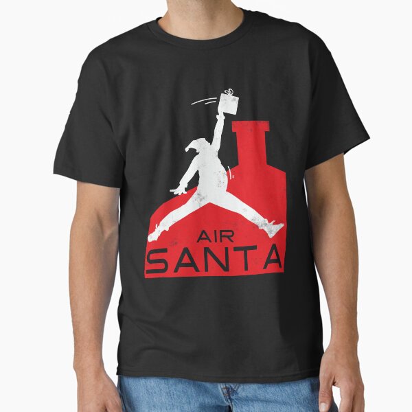 "AIR SANTA - FUNNY XMAS BASKETBALL PARODY" Classic T-Shirt for Sale by designbubbleuk