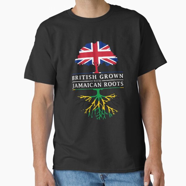 British Grown with Jamaican Roots Jamaica Design Classic T-Shirt for Sale by ockshirts