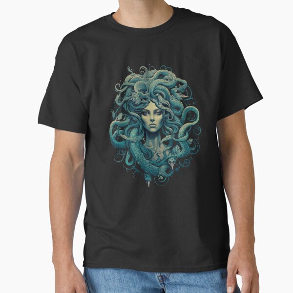 Retro Design Medusa Greek Mythology Classic T-Shirt for Sale by Chmielayka