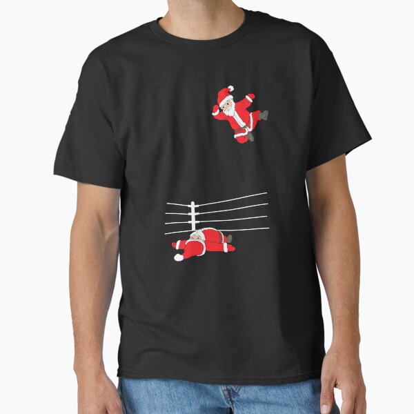 "Funny Wrestling Christmas Santa Holiday Xmas " Classic T-Shirt by alwe-designs