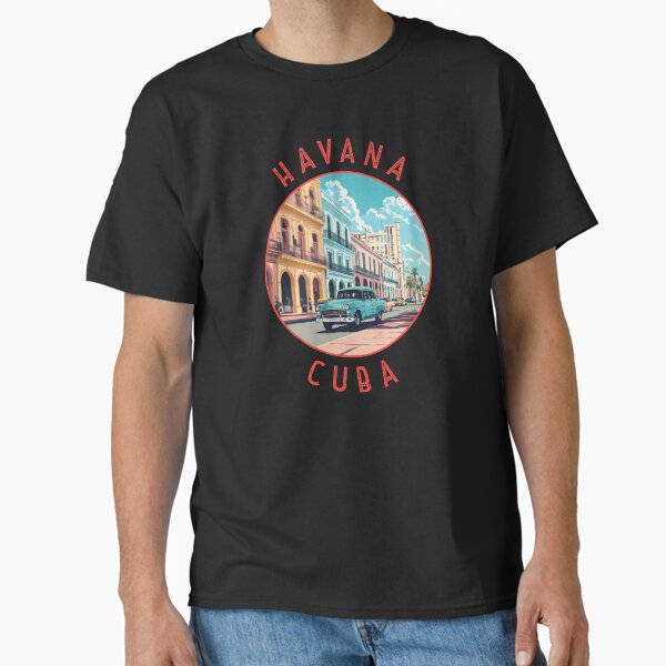 Havana Cuba Retro Distressed Circle Classic T-Shirt for Sale by KrisSidDesigns
