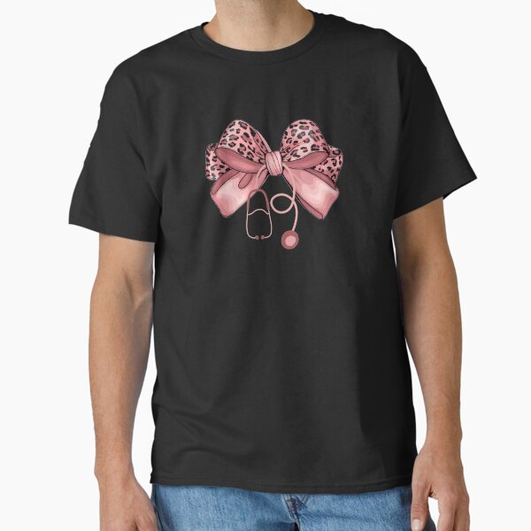 "Pink Leopard Bow Nurse Stethoscope" Classic T-Shirt for Sale by mythings2do2