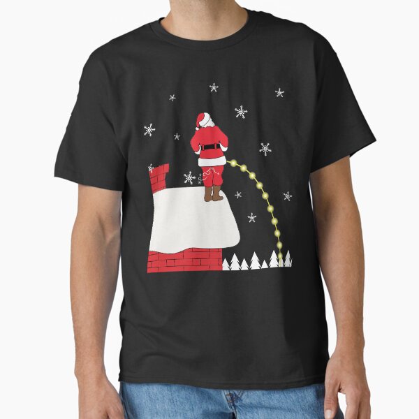 "Inappropriate Christmas Santa pee" Classic T-Shirt for Sale by aruncvr