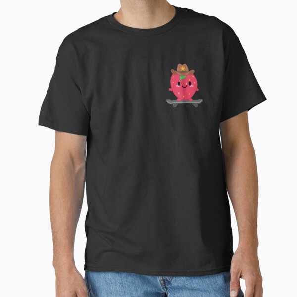 Cowboy Strawberry Skates! - Blue Classic T-Shirt for Sale by berrycuteart