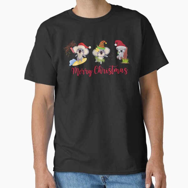 "Australian Christmas with Merry Koalas" Classic T-Shirt for Sale by Josephines-ZA