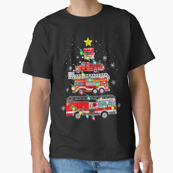 "Funny Firefighter Fire Truck Christmas Tree Xmas Gifts T-Shirt" Classic T-Shirt for Sale by wernericrj97