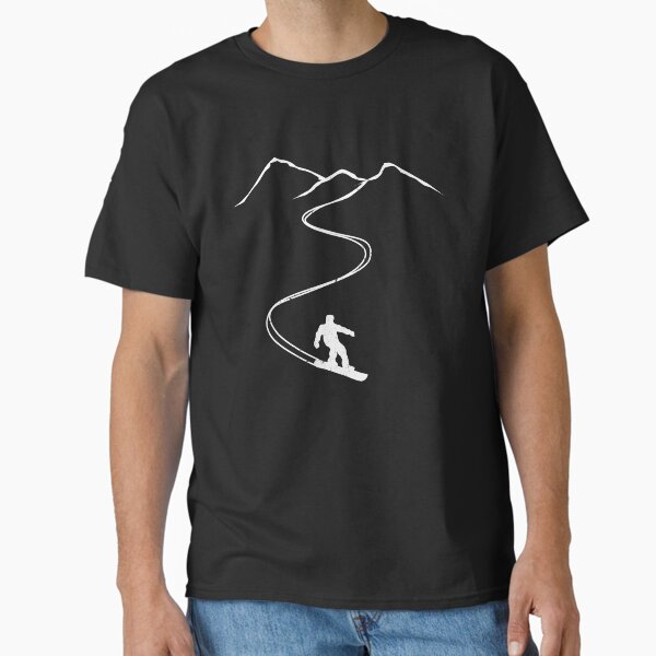 Snowboarding Snowboarder Mountain Design Classic T-Shirt for Sale by Tom2468