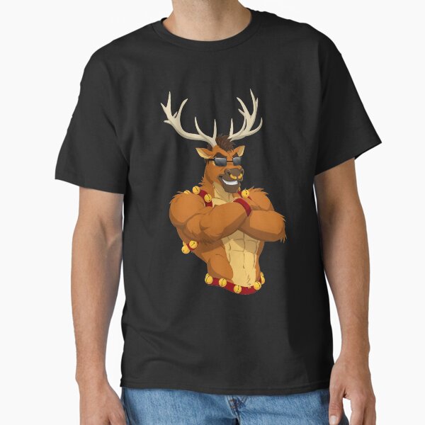 Buff Reindeer Christmas Design Classic T-Shirt for Sale by 99Nightmare99