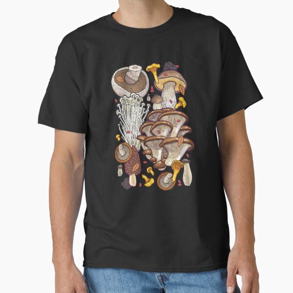 Beige mushroom forest Classic T-Shirt for Sale by smalldrawing