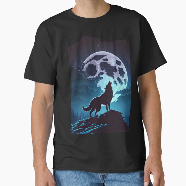 Moonlit Howl Classic T-Shirt for Sale by dhruvil1888
